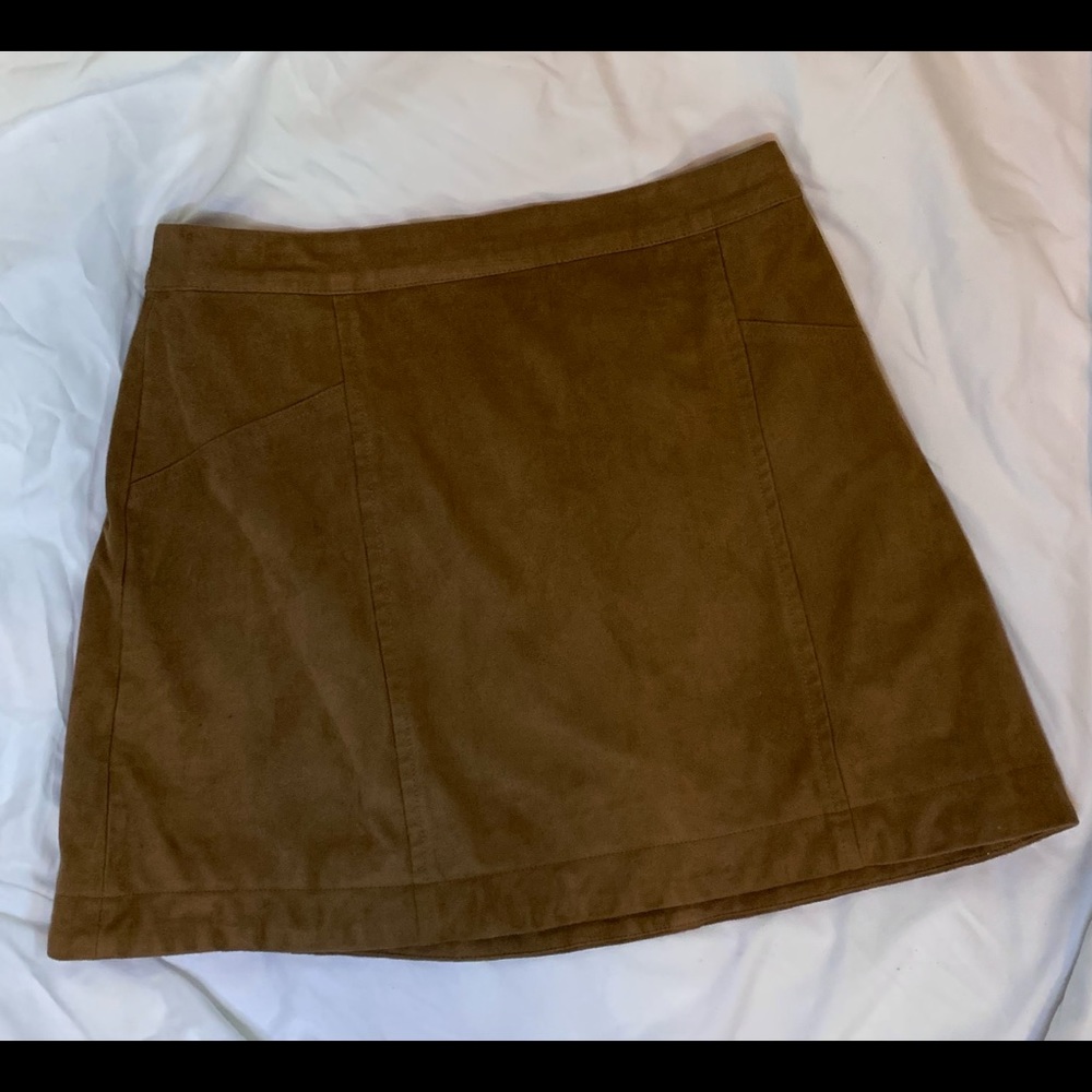 Abercrombie & Fitch Suede A-line Mini Skirt